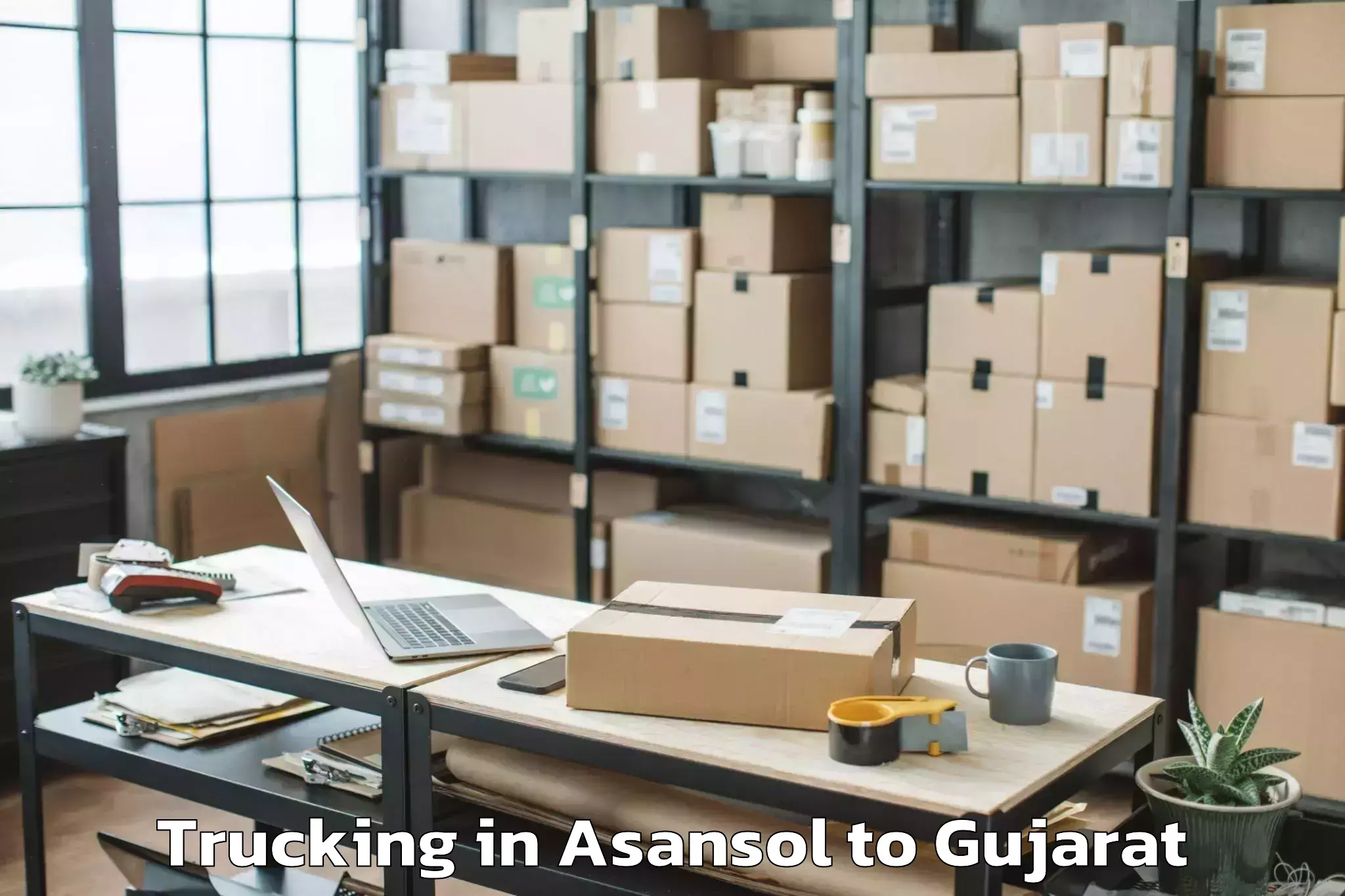 Easy Asansol to Gondal Trucking Booking